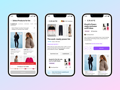 Mobile app to curate fashion collections for your next shopping brands
