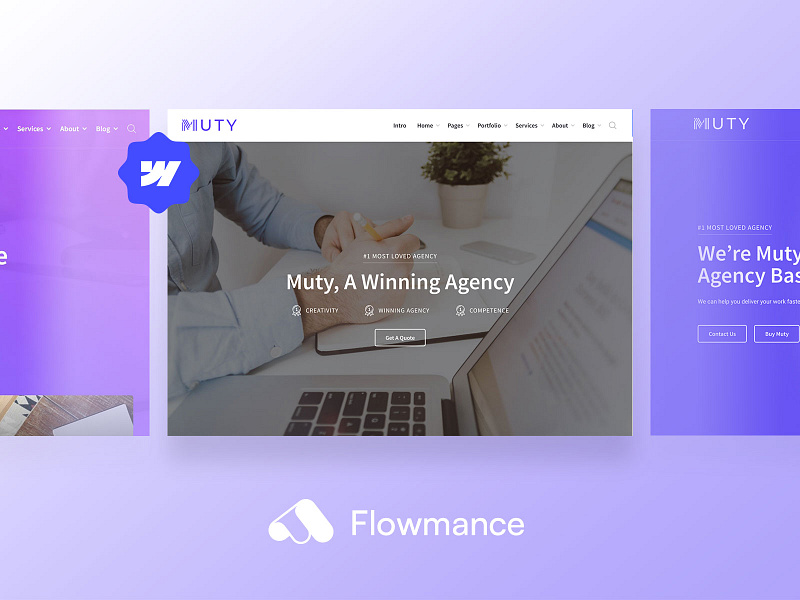 🚀 Muty - Free Webflow Template! 💻✨ agency template branding design illustration template ui webflow webflow template webflowtemplate websitedesign