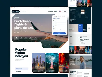 Gosee Landing Page Desktop Version app booking branding design flight illustration landing page logo plane platform ticket travel ui ux web design website