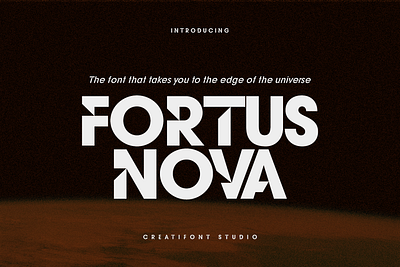 Fortusnova - Futuristic Display Sans astronaut branding design font futuristic graphic design inktrap logo modern sans serif space tech typeface typography