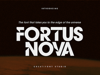 Fortusnova - Futuristic Display Sans astronaut branding design font futuristic graphic design inktrap logo modern sans serif space tech typeface typography