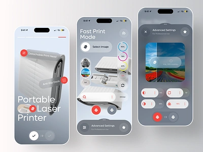 Dual Printer App - SaaS Mobile Solution app app design automation b2b business crm dashboard design ios iot mobile mobile app printer product design saas sas smart smart app software ui