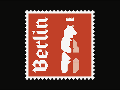 Berlin City Stamp animal bear berlin brand brand identity branding branding design capital capital city city branding citydesign design flat design graphic design illustration illustrator logo logo design stamp stamp design