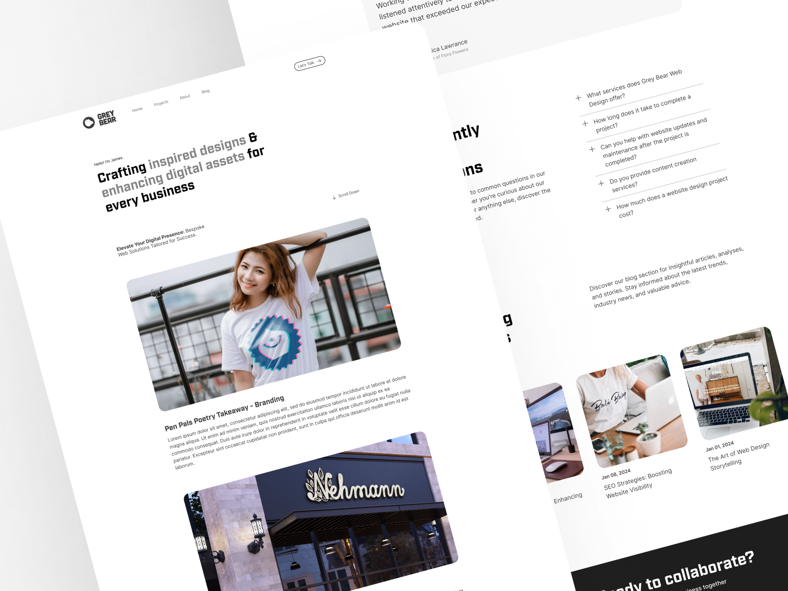 Grey Bear Website Design design divi figma ui uiux ux web web design website wordpress