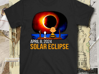 April 8 2024 Solar Eclipse Snoopy And Charlie Brown t-shirt