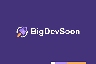 BigDevSoon Logo Design branding design developer graphic design identity illustration logo mark programming rocket vector