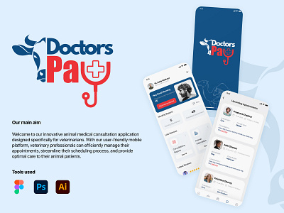 Doctors Pay to manage all appointments app branding design graphic design typography ui ux
