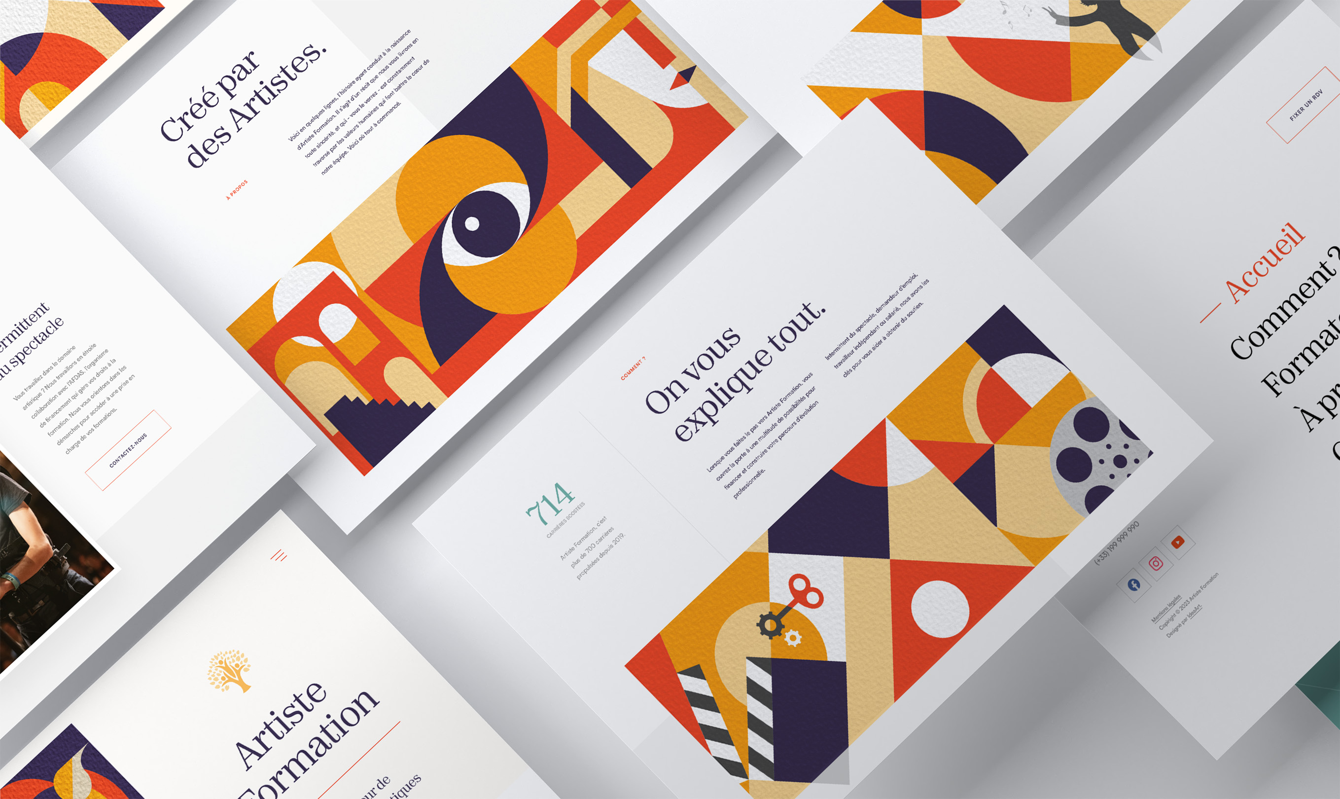 Training center for Artists - Webdesign branding clean colorpalette design elegant graphic design illustration mockup showcase ui ux visualbranding visualidentity webdesign website