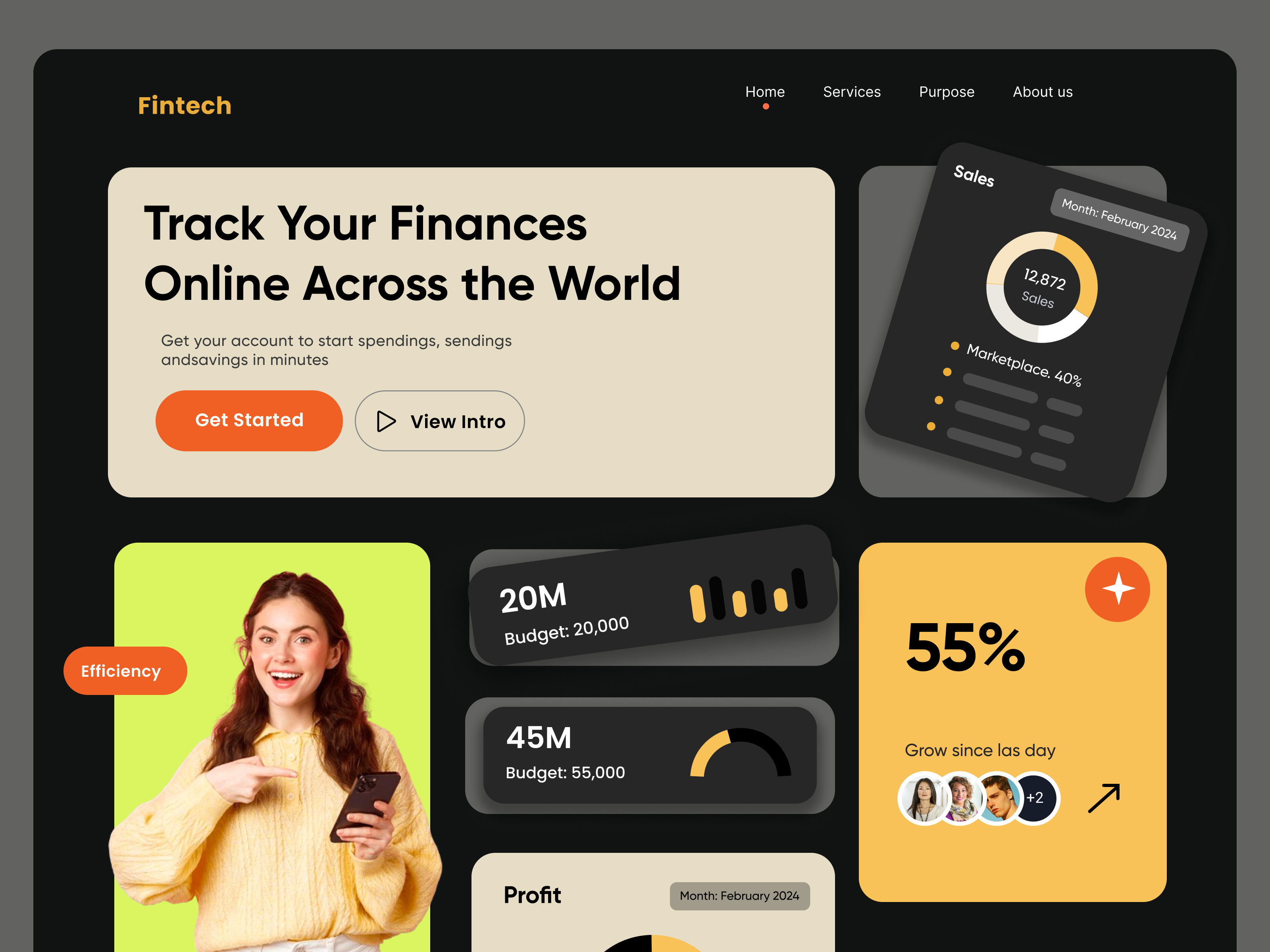 Digital Web branding cleandesign design digitalwebsite financewebsite graphic design homepage landingpage logo minimal modern trendy ui web webdesign website webthumbnails