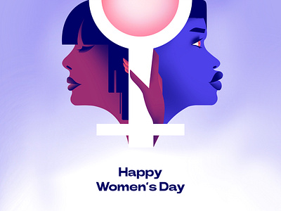 Women’s Day 8th march blue book illustration girl illustration power procreate purple woman women womens day