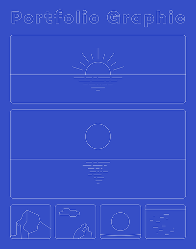 Portfolio Graphic graphic design sea sun vector