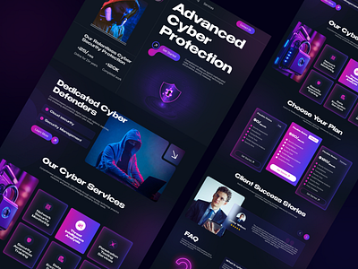 Cyber Security Website agency cyber cyber platform cyber security cyber security agency cyber security website cyber security website 2024 dark website gradient color website security security agency security website trend website 2024 trendy website ui design website website design