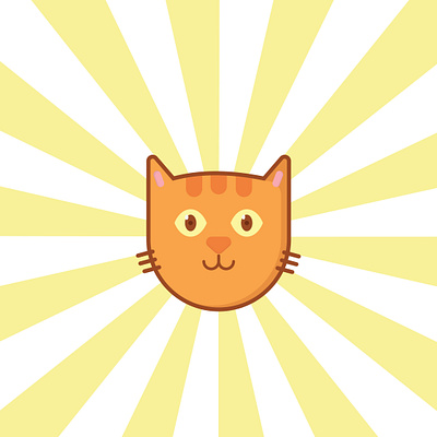 Kitty the Cat design flat illustration illustrator minimal vector