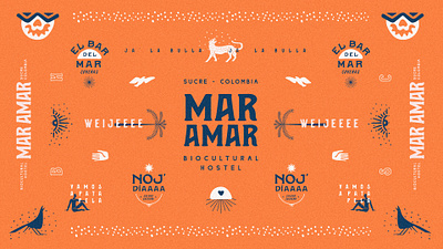 :: Mar amar :: brand design branding concept design design system graphic design hostel illustr logo