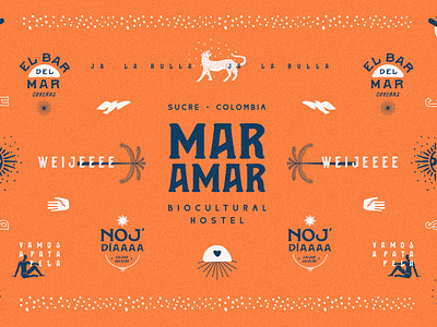 :: Mar amar :: brand design branding concept design design system graphic design hostel illustr logo