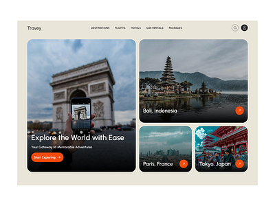 Travel Web Design app design travel travel ui travel website ui ux