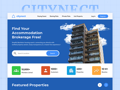 Real Estate Agency Website - Quick Redesigning of Live Website design landinng realestate ui website