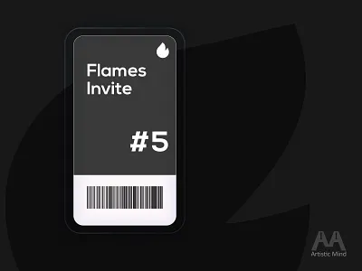 Flames branding card invitation card invite