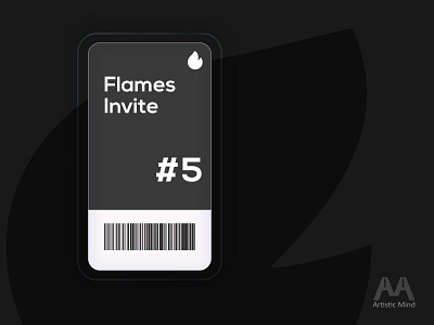 Flames branding card invitation card invite