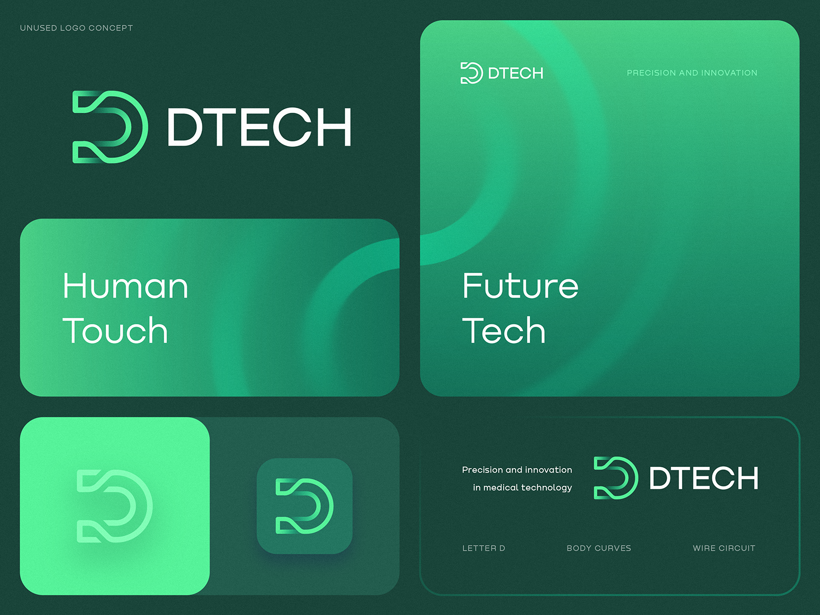 Dtech Branding Concept background blockchain branding design fintech gradient icon identity lettering logo medtech pattern tech