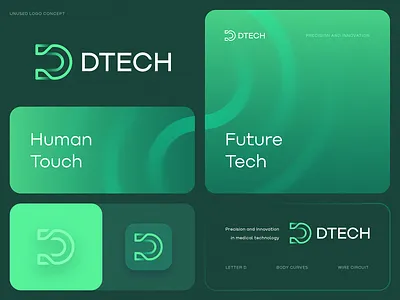 Dtech Branding Concept background blockchain branding design fintech gradient icon identity lettering logo medtech pattern tech
