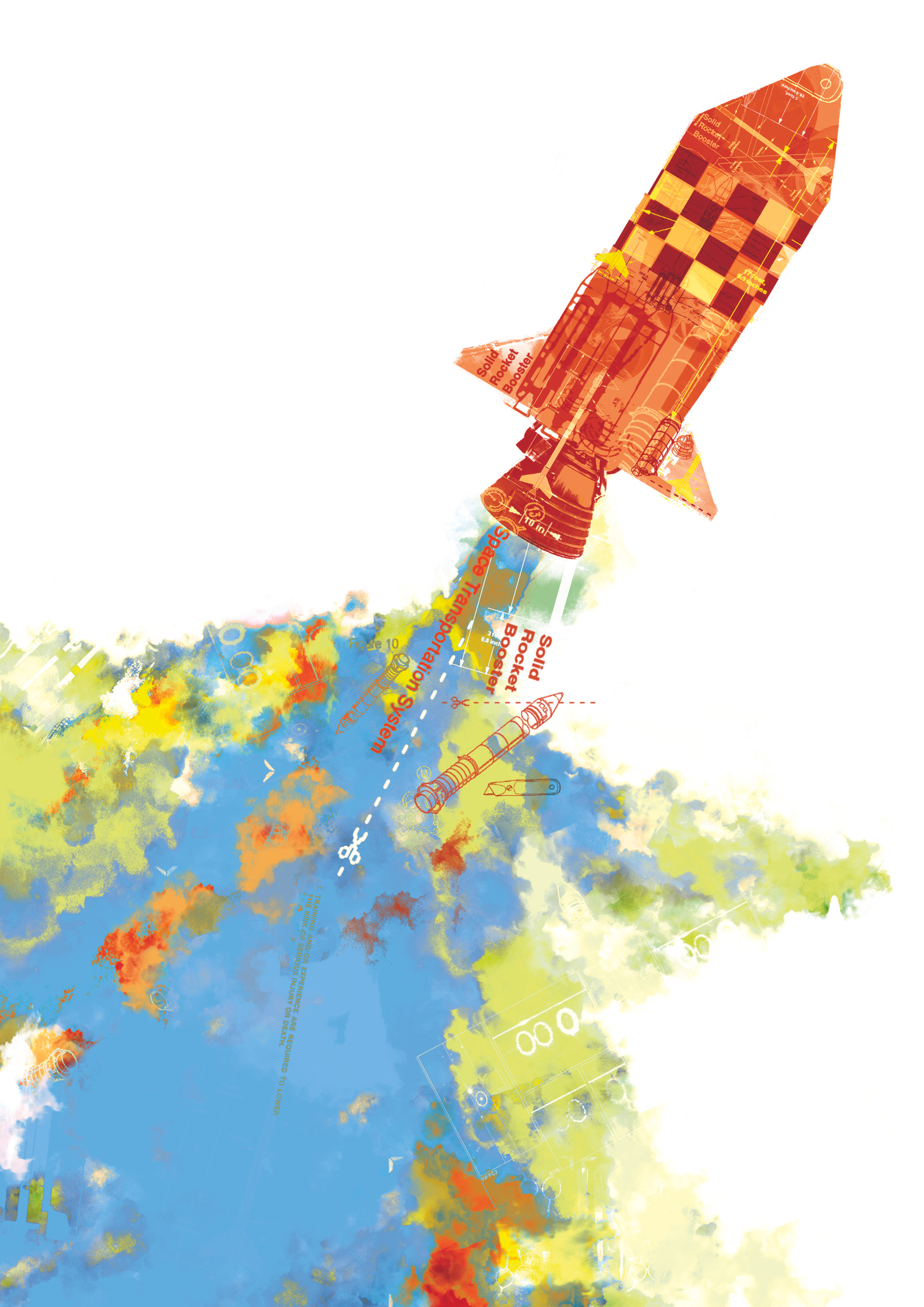 ROCKETS! illustration photoshop rocket space