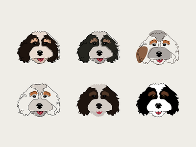 Bernedoodle / illustrations bernedoodle bernedoodle illustrations character logo dog illustration illustration vector dog