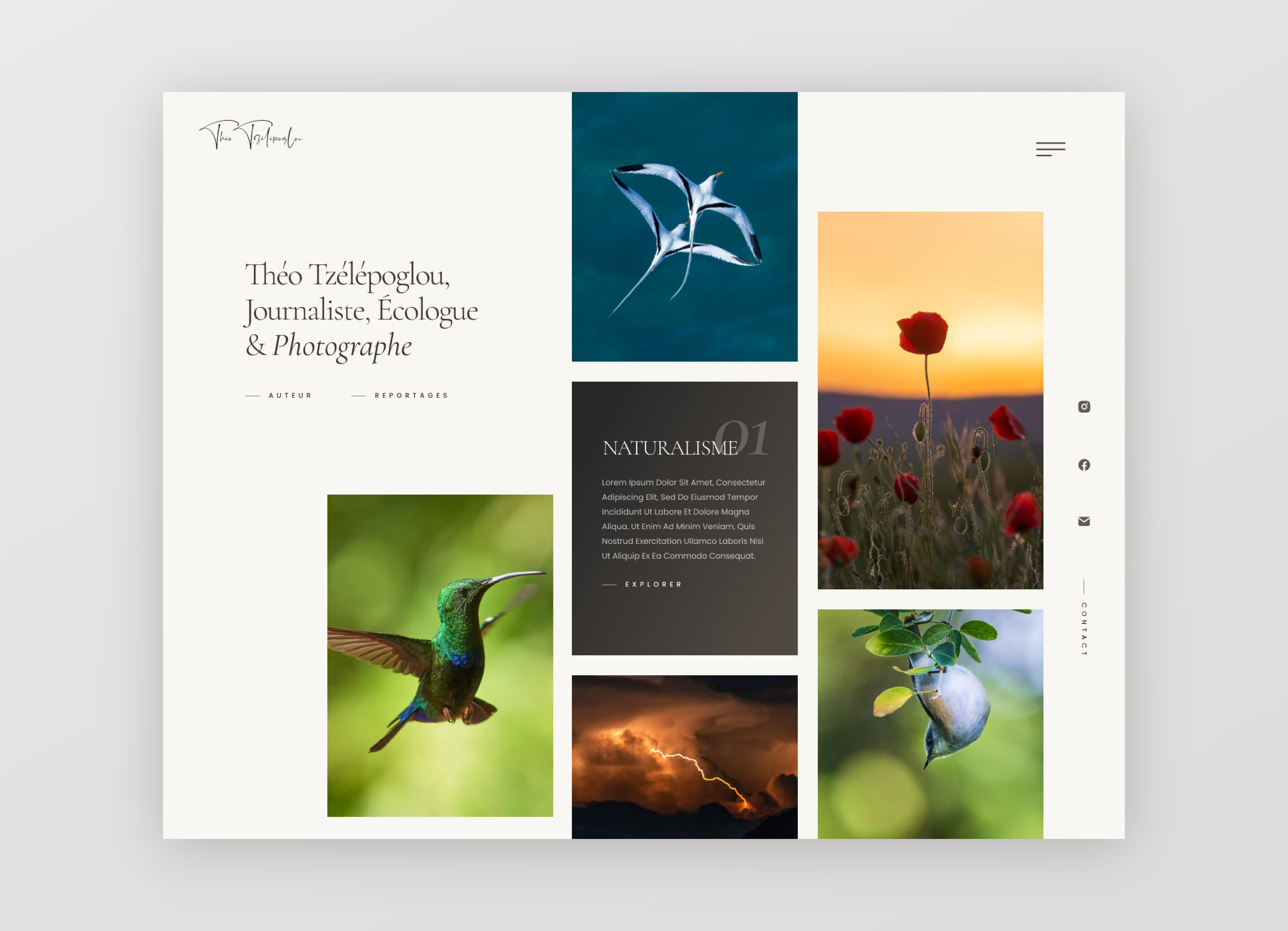 Photographer Portfolio - Webdesign branding design elegant gallery graphic design landingpage minimalist mockup photographer portfolio typography ui ux webdesign website