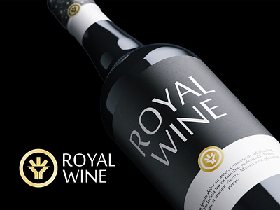 Royal wine logo bar beer beverages crown drink food memorable minimal party regal restaurant royal simply wine