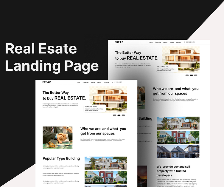 Real Estate Landing page by Suresh Dangol on Dribbble