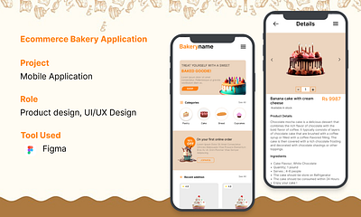 Ecommerce Bakery Mobile Application design mobileapp ui uidesign ux