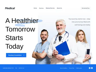 Medical - Health Clinic Landing Page app design header health landing page medical ui ui design ux web