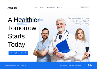 Medical - Health Clinic Landing Page app design header health landing page medical ui ui design ux web