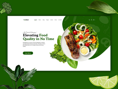 Online Restaurant Website Hero Section Design UI branding design ecommerce hero section design homepage homepagedesign landing page resturant ui ux web design