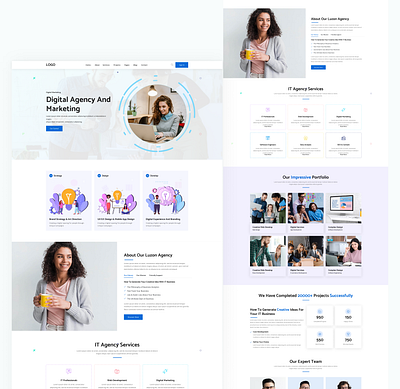 SAAS Website agency agency landing page agency website business figma landing page saas saas landing page saas website ui design ui ux user interface web design