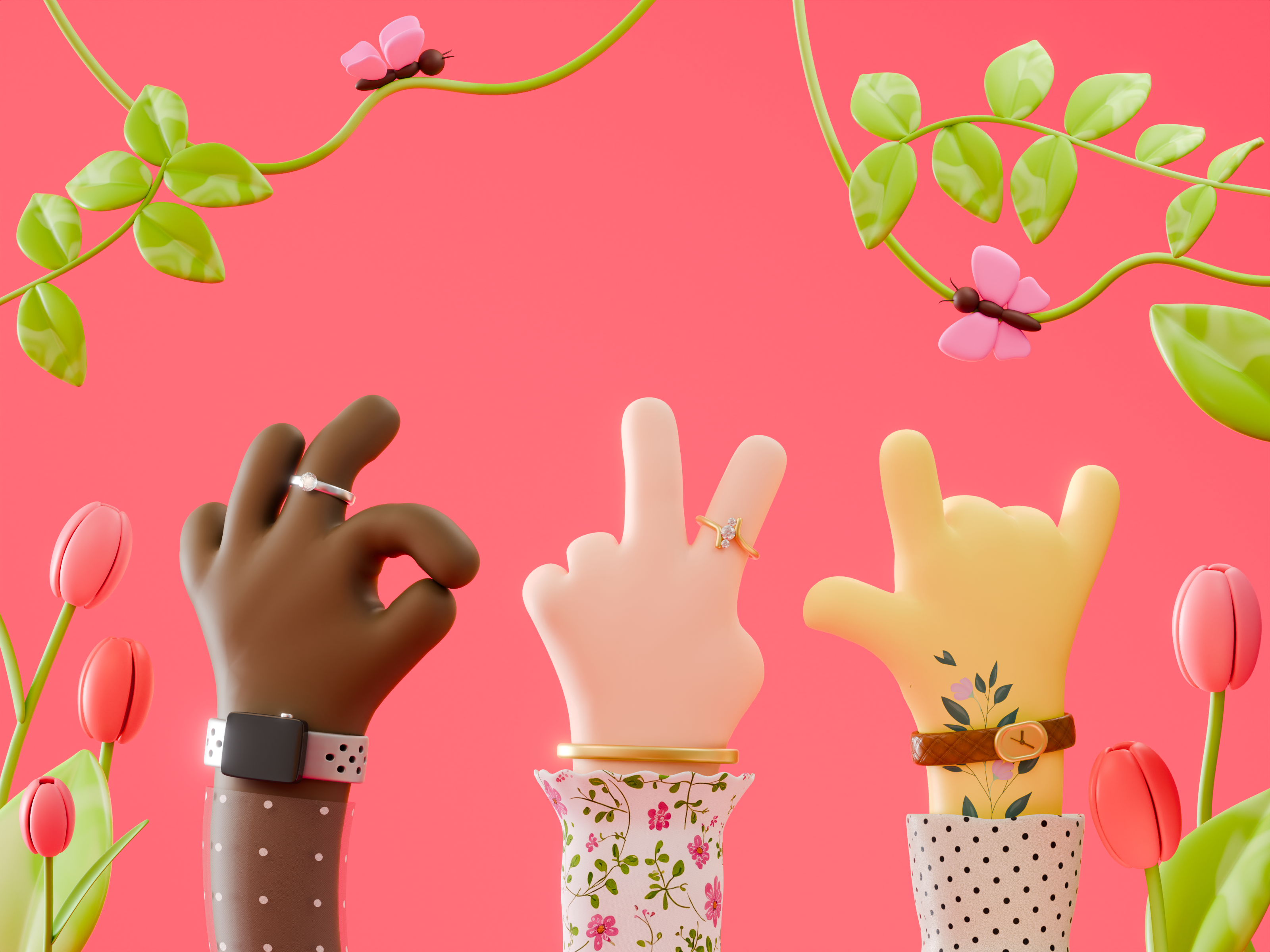 Ladies rule the world! 3d 3dmotion 8march blender girls graphic design illustration motion spring women