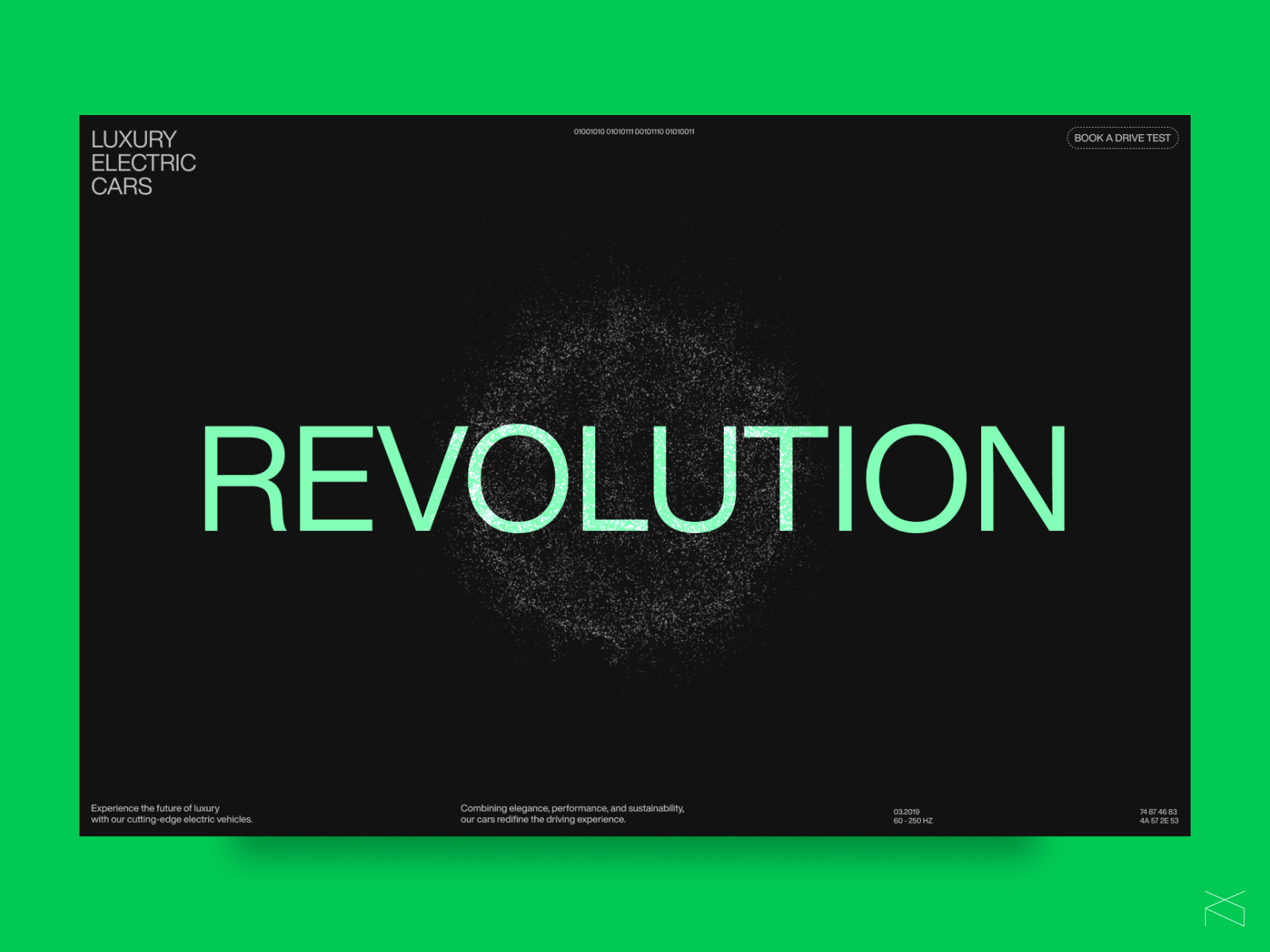 Electric Cars - hero header concept 3d animation interactive web