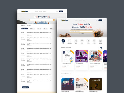 White label Ticketing site design homepage search page ticketing site ui uidesign website design white label ticketing site