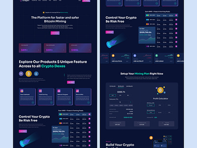 Bitcoin Mining page Exploration (Recreated) bitcoin bitcoinwebsite crypto mining productdesign ui uidesign uxdesign