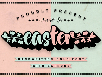 Easter Font | Handwritten Bold Font bold font branding calligraphy cursive display font display typeface elegant fashion font freebie hand lettering handwriting handwriting font handwritten lettering script type design typeface typography wedding font