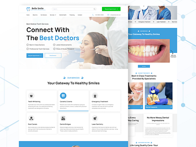 Belle Smile: Your Complete Dental Care Solution animation dentalwebsite designer graphic design logo u design ui uiuxdesign webpage design