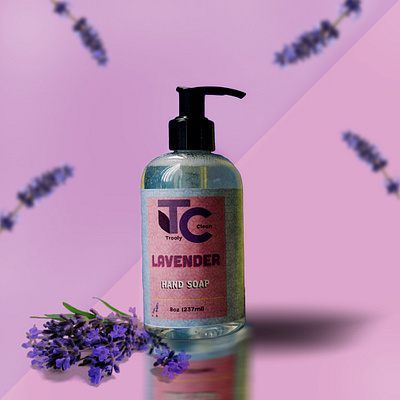 Lavender Hand Soap branding design graphic design identity print product ads design social social media post typography ui