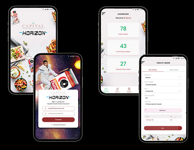 Capital Food Mobile App for Order Management app design figma graphic design mobile app mobile app design ui ux