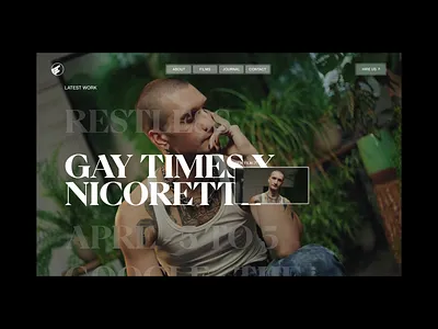 Fifty Fifth | Projects Module film company homepage module portfolio web design website website design