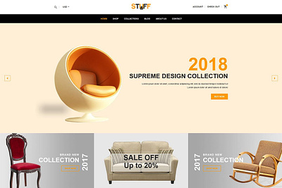 Furniture Shopify Theme - Stuff 3d chairs clean decor furniture furniture shopify theme furniture shopify themes interior design office responsive responsive shopify theme shopify theme tables wood