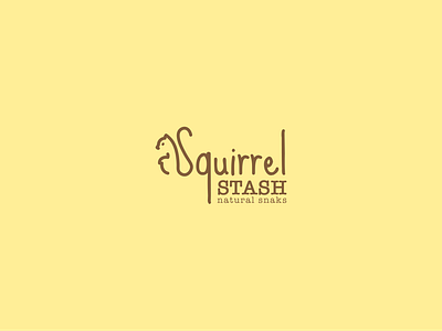 Squirrel Stash animal brand branding design food graphic design identity logo logotype snaks squirrel vector