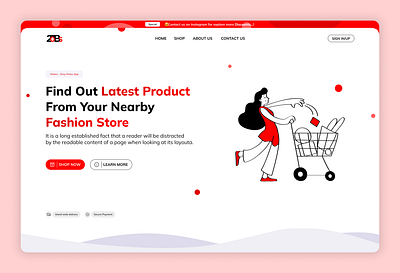 Professional E-commerce Website Landing Page clothing clothing shop e commerce landingpage fashion graphic design hero hero section home landing page minimal design ui