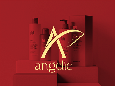 Logo Design work sample and Brand Style Guide for "Angelic" angelic brand branding letter mark logo logo design marketing pixclution romjan ali ridoy style guide trend vector