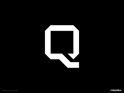 monogram letter Q logo exploration .009 brand branding design digital geometric graphic design icon letter q logo marks minimal modern logo monochrome monogram negative space