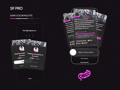 Chilli · Brand Identity and Card app branding card chilli dark design mobile app startup ui ux